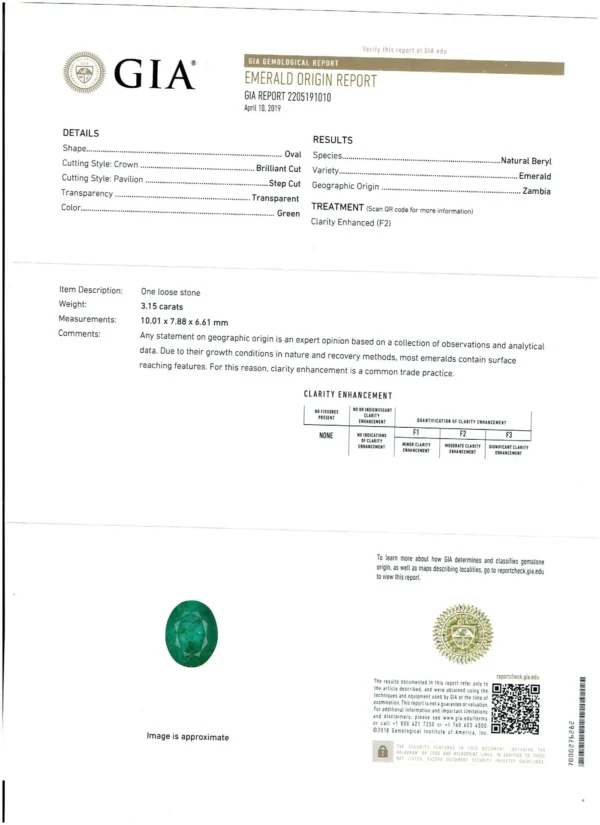 GIA Certified 65 Ct Emerald and Diamond Necklace and Earring Bridal Suite - Image 14