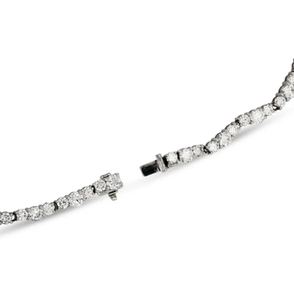 GIA Certified Pear Shape Drop Multi Shape All Diamond Platinum Necklace - Image 4