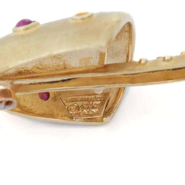Gold and Ruby Mushroom Pin Tiffany & Co. - Image 5