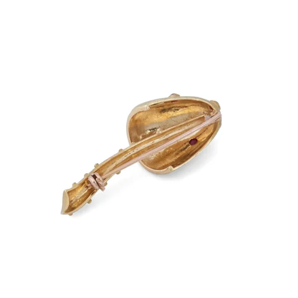 Gold and Ruby Mushroom Pin Tiffany & Co. - Image 4