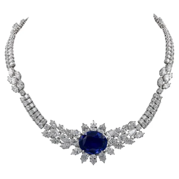 Graff Ceylon Sapphire Diamond Collar Necklace - Image 2