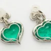 Gübelin Heart Shape Emerald Diamond Earrings GIA Certified - Image 3