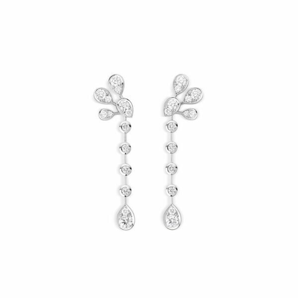 Joséphine Aigrette Impériale earrings - White gold, diamonds