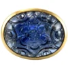Large Carved Mughal Sapphire 18K Gold Ring - Image 3