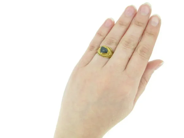 Mediaeval Duchess of Lancaster Sapphire Gold Posy Ring - Image 9