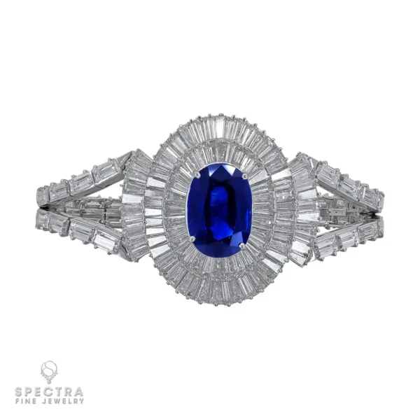 Mouawad Contemporary Sapphire Diamond Halo Demi Parure Suite - Image 3
