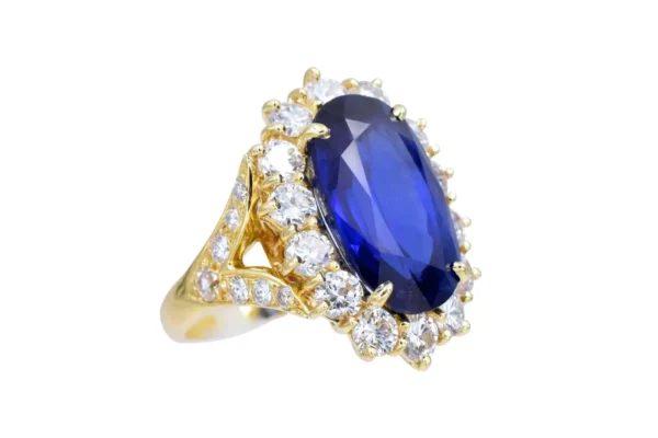 No Enhancement Burmese 12.01 carat Sapphire Diamond Ring Van Cleef & Arpels - Image 6