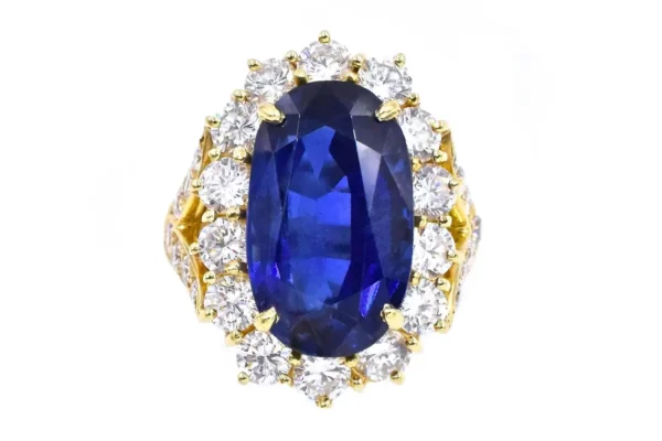 No Enhancement Burmese 12.01 carat Sapphire Diamond Ring Van Cleef & Arpels - Image 7