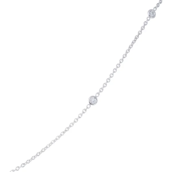 Penny Preville White Gold and Diamond Station Necklace - Image 3