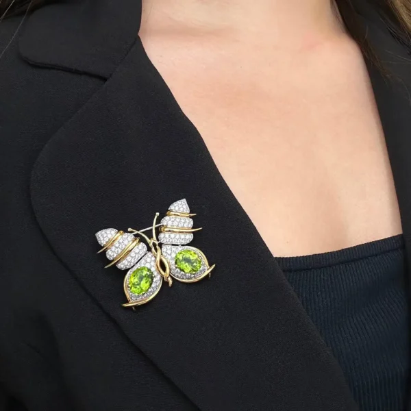 Peridot and Diamond Butterfly Brooch Jean Schlumberger for Tiffany & Co. - Image 5