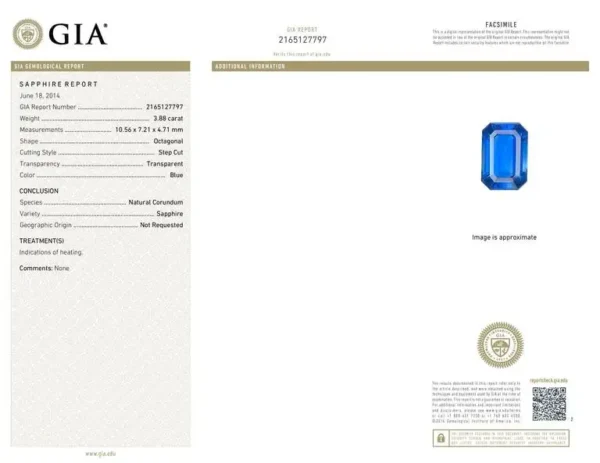 Peter Suchy GIA 3.88 Carat Sapphire Halo Diamond Platinum Engagement Ring - Image 4