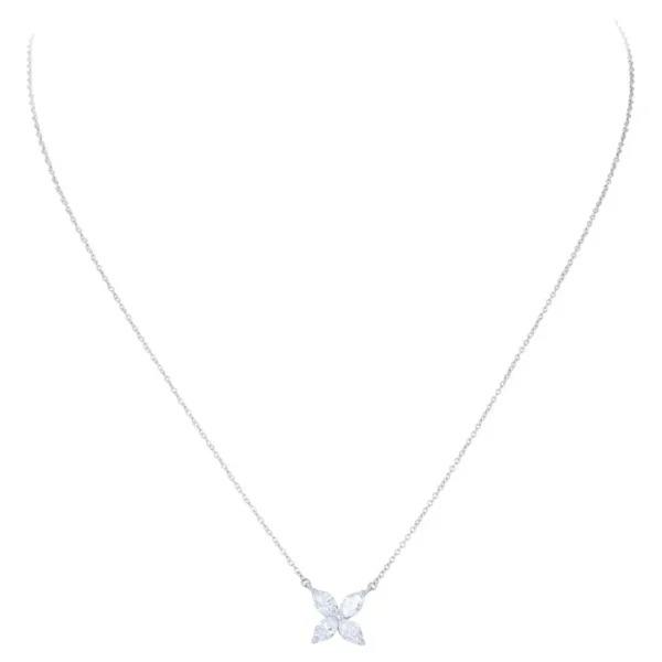 Platinum and Diamond Pendant Necklace, Large Tiffany & Co. Victoria
