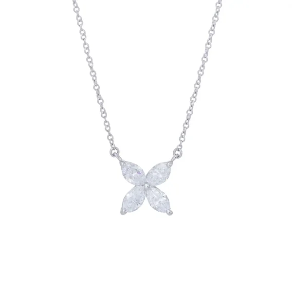 Platinum and Diamond Pendant Necklace, Large Tiffany & Co. Victoria - Image 2