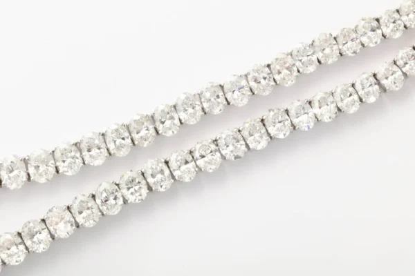 Rare Oval Diamond Platinum Necklace - Image 4
