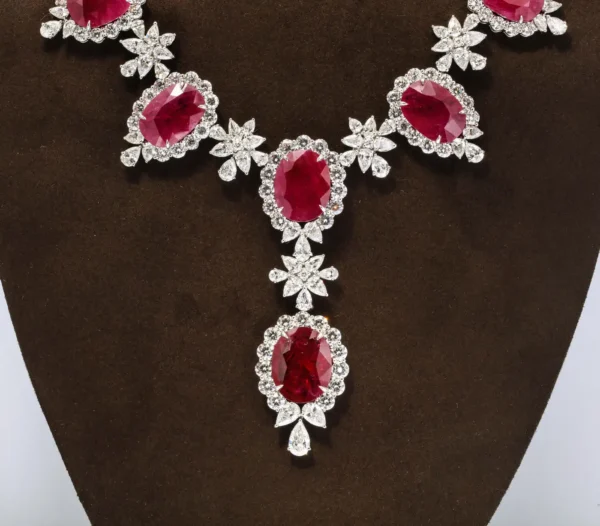Ruby and Diamond Necklace For Sale - Image 7