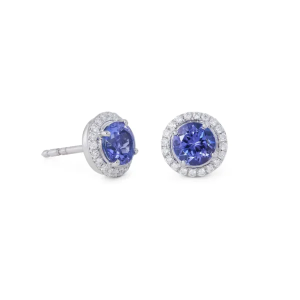 Soleste Platinum Diamond and Tanzanite Earrings Tiffany & Co. - Image 4