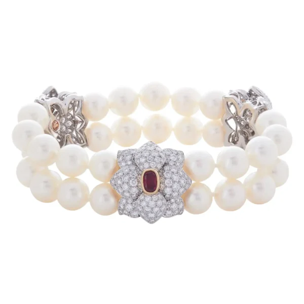Buy Ruby Pearl and Diamond Bracelet - Tiffany & Co.