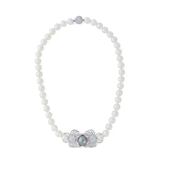 Tiffany & Co. Tahitian Pearl and Diamond Crab Necklace - Image 2