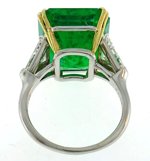 Vintage Harry Winston Emerald Diamond Platinum Ring 14.04 Carat Colombian AGL - Image 9