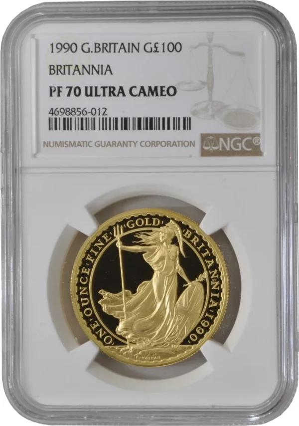 1oz 1990 Proof Gold Britannia Coin NGC PF70
