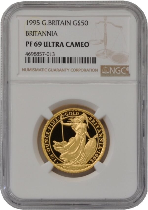 1995 1/2 oz Gold Britannia Proof Coin NGC PF69