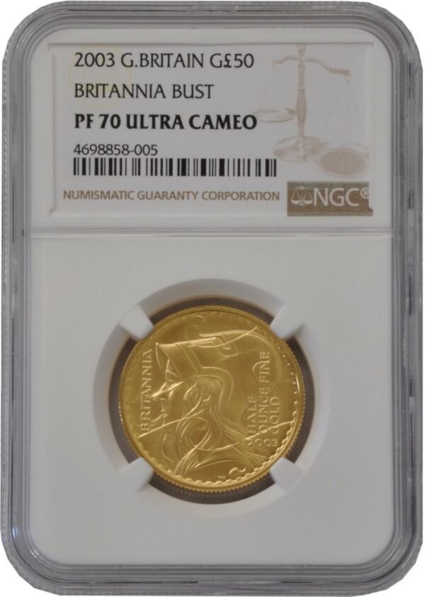 2003 1/2 oz Gold Britannia Proof Coin NGC PF70