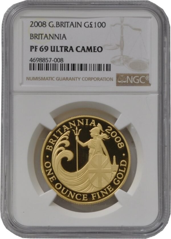 2008 Proof 1 oz Gold Britannia Coin NGC PF69