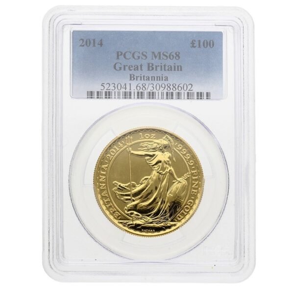 2014 1oz Gold Britannia Coin PCGS MS68