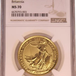 2018 1oz Gold Britannia Coin NGC MS70