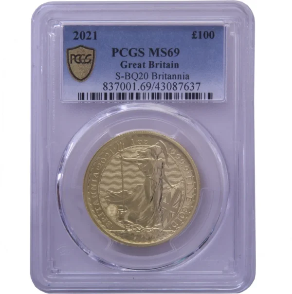 2021 1oz Gold Britannia Coin PCGS MS69
