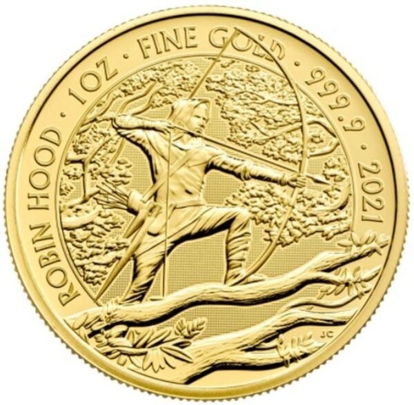 2021 Robin Hood 1 oz Gold Coin Myths & Legends PCGS MS69