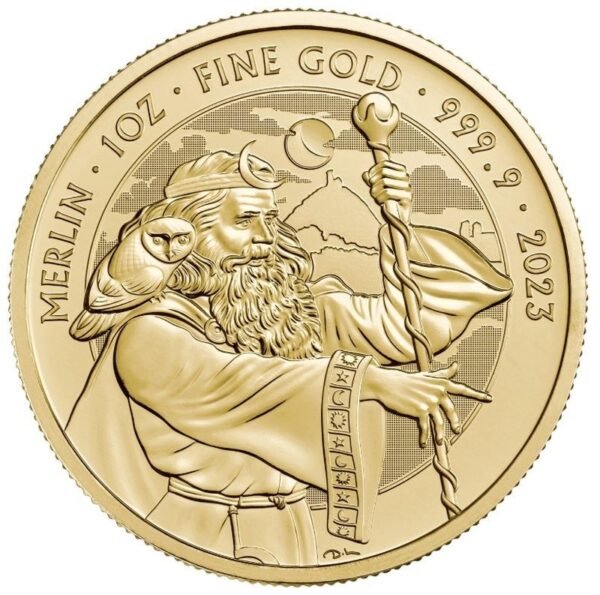 2023 1oz Merlin Gold Coin Myths & Legends