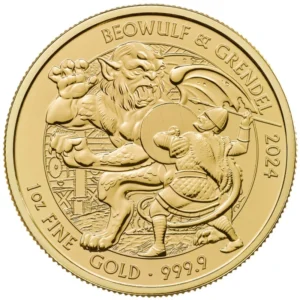 2024 1oz Beowulf & Grendel Myths & Legends Gold Coin